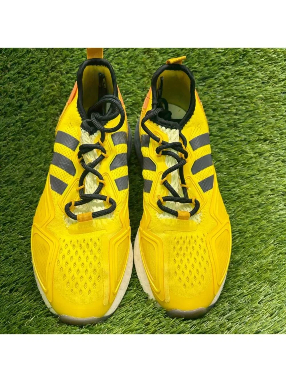 Adidas Ninja ZX 2K Boost Boys Size 5.5Y Yellow Athletic Running Shoes Sneakers